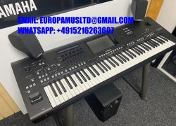 Yamaha Genos 76-Key Digital Arranger Workstation Keyboard Synthesizer wit speakers standing eu